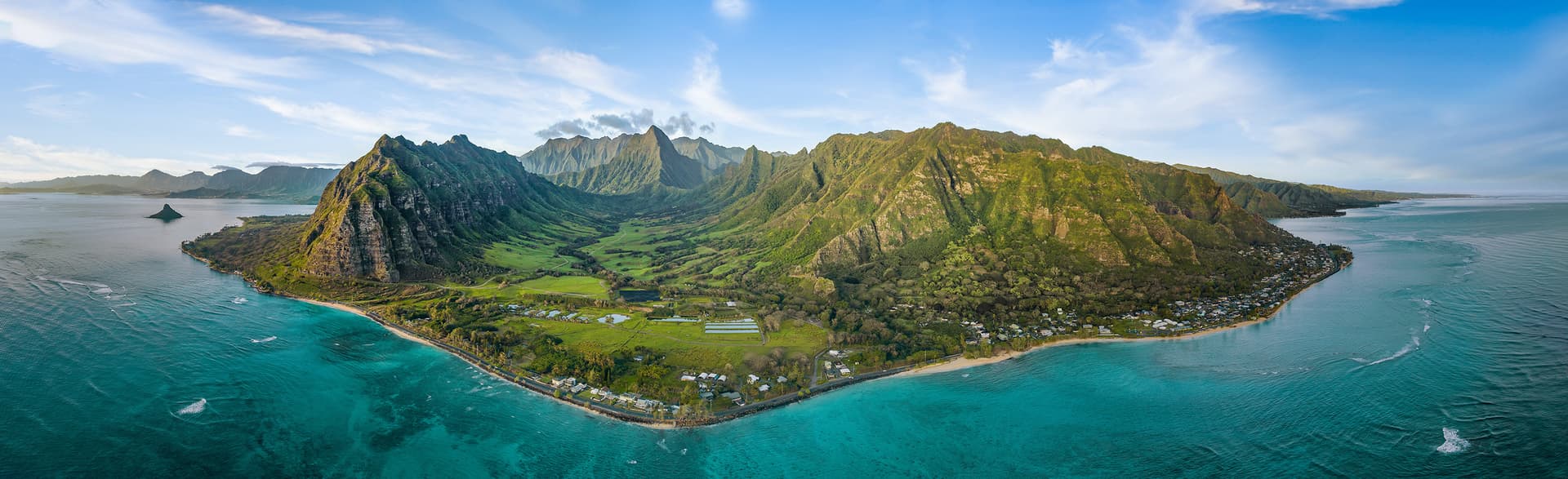 Aerial view of Hawaii coastline