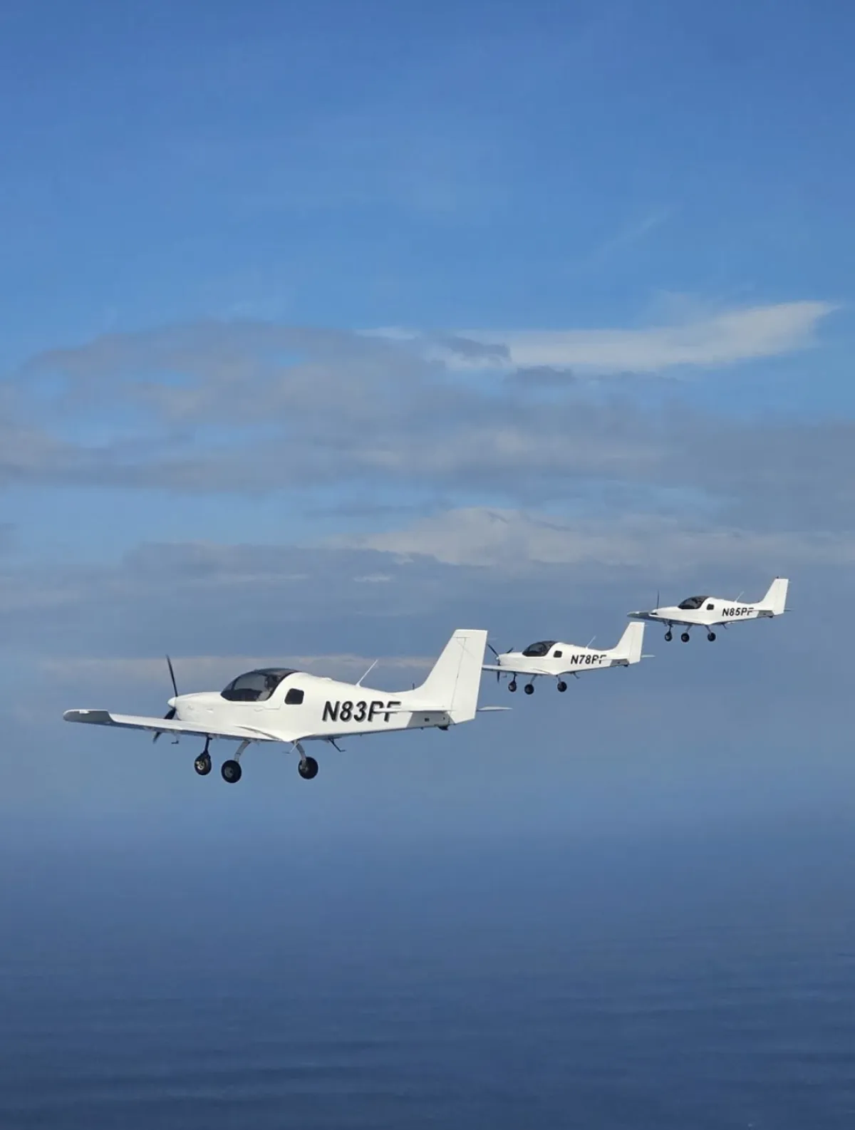 Three Sling 2 aircraft in formation